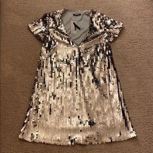 Silver Sequin Dress